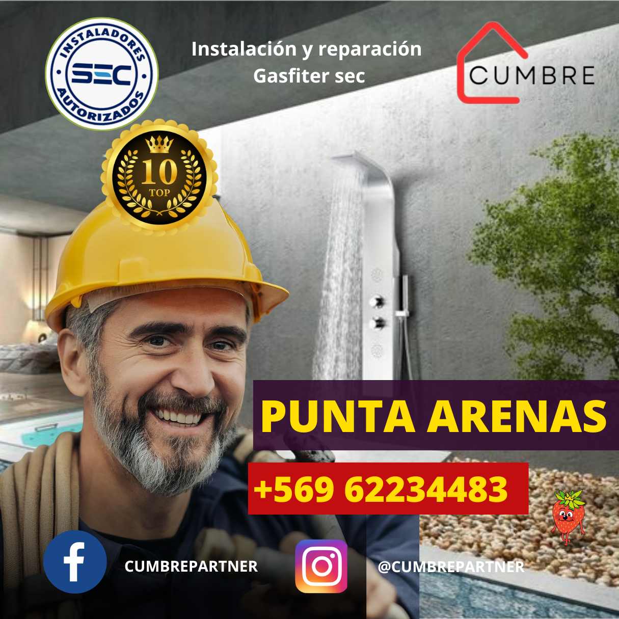 En CumbrePartner en Punta Arenas, tu gasfitería de confianza: contacto: +56962234483 gasfiteros certificados y autorizados para servicios a domicilio, instalación de calefonts y soluciones completas en gasfitería.