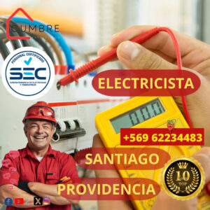 Electricista profesional en Santiago, comuna de Providencia, ofreciendo servicios domiciliarios rápidos, seguros y certificados